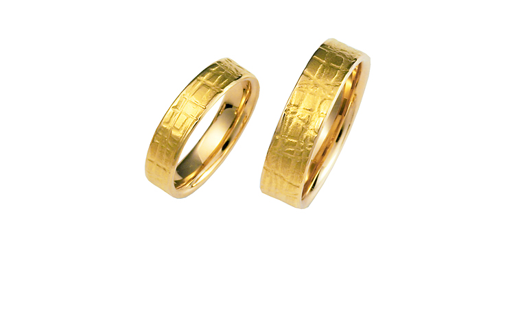 02355+02356-wedding rings, gold 750